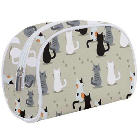 Cute Cat Seamless Pattern Make Up Case (Large) from ArtsNow.com