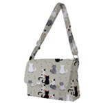 Cute Cat Seamless Pattern Full Print Messenger Bag (M)