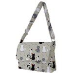 Cute Cat Seamless Pattern Full Print Messenger Bag (L)