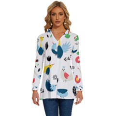 Long Sleeve Drawstring Hooded Top 