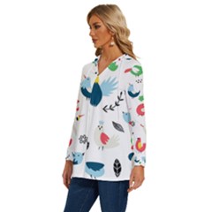Long Sleeve Drawstring Hooded Top 