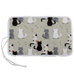 Cute Cat Seamless Pattern Pen Storage Case (S)