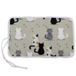 Cute Cat Seamless Pattern Pen Storage Case (M)