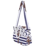 Anchor Background Design Rope Handles Shoulder Strap Bag
