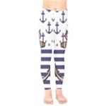 Anchor Background Design Kids  Leggings