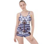 Anchor Background Design Boyleg Tankini Set 