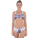 Anchor Background Design Criss Cross Bikini Set