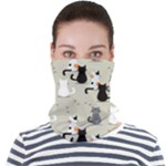 Cute Cat Seamless Pattern Face Seamless Bandana (Adult)