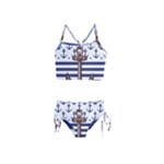 Anchor Background Design Girls  Tankini Swimsuit