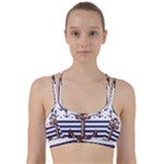Anchor Background Design Line Them Up Sports Bra