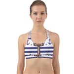 Anchor Background Design Back Web Sports Bra