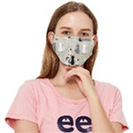 Cute Cat Seamless Pattern Fitted Cloth Face Mask (Adult)