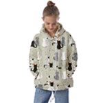 Cute Cat Seamless Pattern Kids  Oversized Hoodie