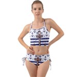 Anchor Background Design Mini Tank Bikini Set
