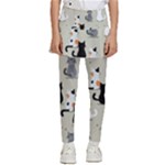 Cute Cat Seamless Pattern Kids  Skirted Pants