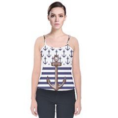 Velvet Spaghetti Strap Top 