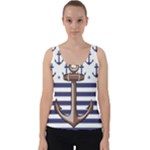 Anchor Background Design Velvet Tank Top
