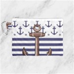 Anchor Background Design Canvas Cosmetic Bag (Medium)