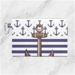 Anchor Background Design Canvas Cosmetic Bag (Large)