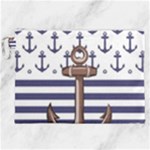 Anchor Background Design Canvas Cosmetic Bag (XXL)