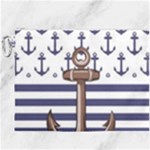 Anchor Background Design Canvas Cosmetic Bag (XXXL)