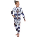 Anchor Background Design Kids  Long Sleeve Set 
