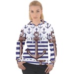 Anchor Background Design Women s Overhead Hoodie