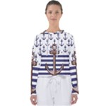 Anchor Background Design Women s Slouchy Sweat