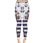 Anchor Background Design Inside Out Leggings