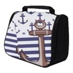 Anchor Background Design Full Print Travel Pouch (Small)