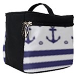 Anchor Background Design Make Up Travel Bag (Small)