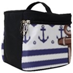 Anchor Background Design Make Up Travel Bag (Big)