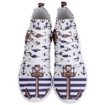 Anchor Background Design Men s Lightweight High Top Sneakers