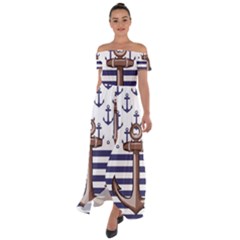 Off Shoulder Open Front Chiffon Dress 