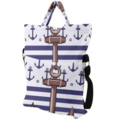 Fold Over Handle Tote Bag 