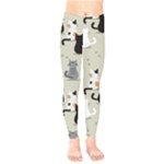 Cute Cat Seamless Pattern Kids  Classic Winter Leggings