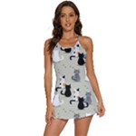 Cute Cat Seamless Pattern 2-in-1 Flare Activity Dress