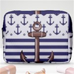 Anchor Background Design Make Up Pouch (Large)