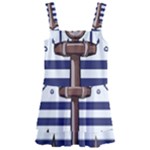 Anchor Background Design Kids  Layered Skirt Swimsuit