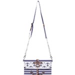 Anchor Background Design Mini Crossbody Handbag