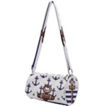 Anchor Background Design Mini Cylinder Bag
