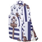 Anchor Background Design Double Compartment Backpack
