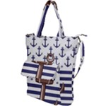 Anchor Background Design Shoulder Tote Bag