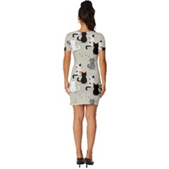 Fitted Knot Split End Bodycon Dress 