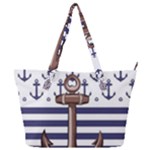 Anchor Background Design Full Print Shoulder Bag