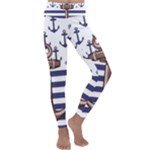 Anchor Background Design Kids  Lightweight Velour Classic Yoga Leggings