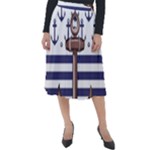 Anchor Background Design Classic Velour Midi Skirt 