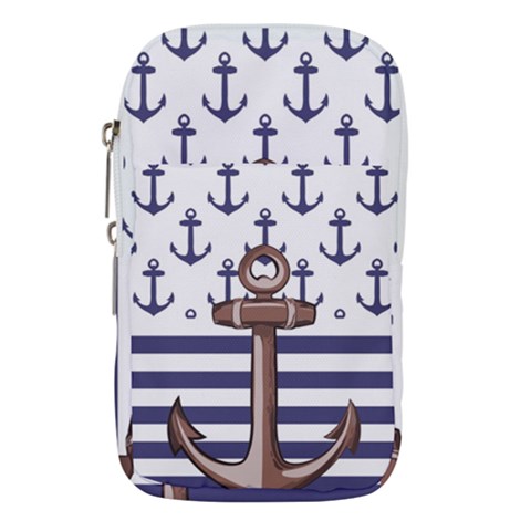 Anchor Background Design Waist Pouch (Small) from ArtsNow.com