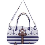 Anchor Background Design Removable Strap Handbag