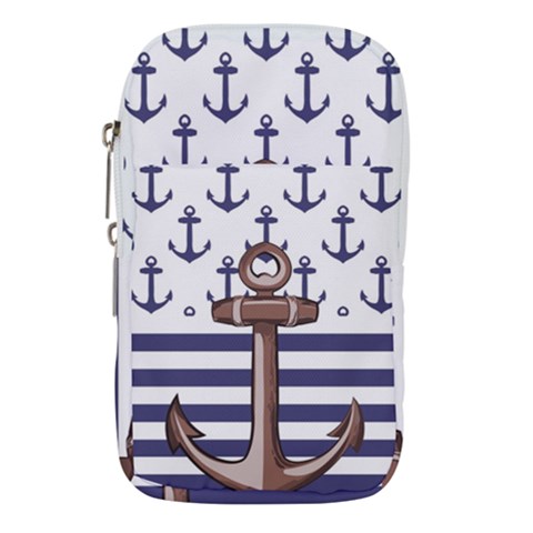 Anchor Background Design Waist Pouch (Large) from ArtsNow.com